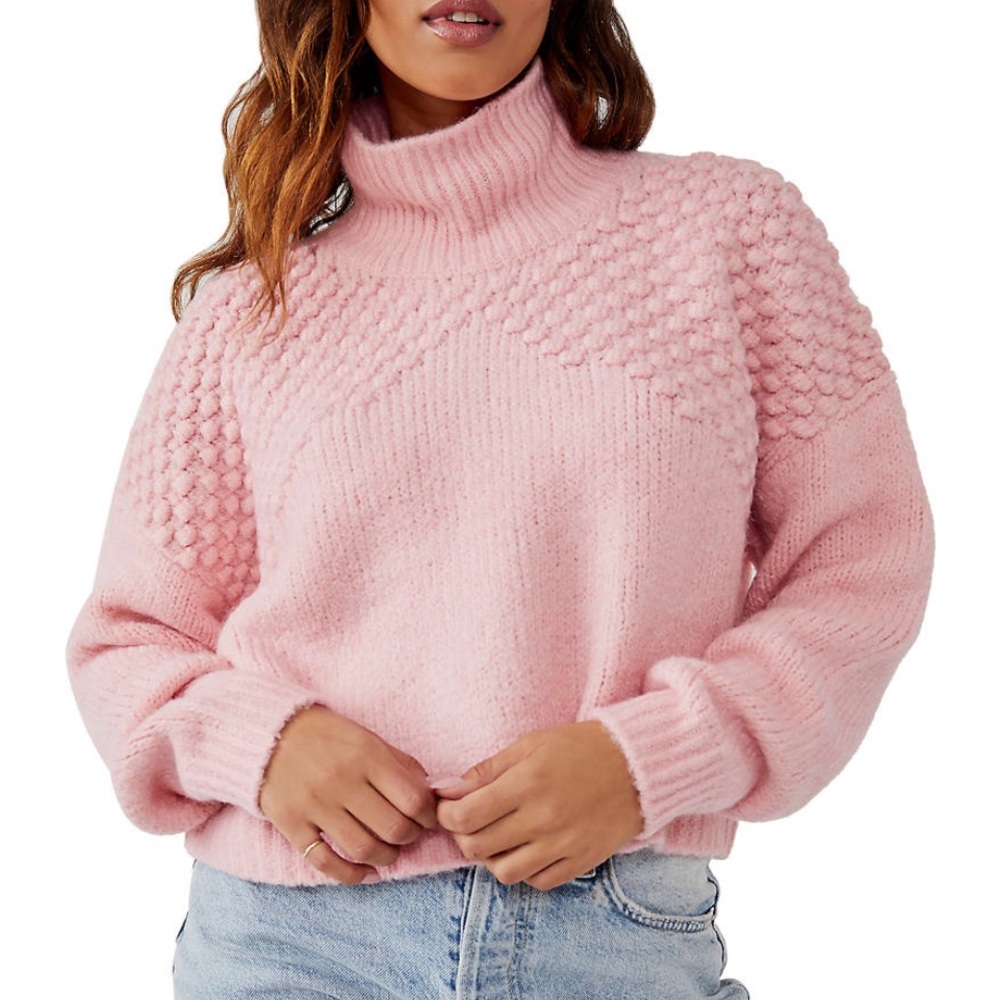 Free People Bradley Pullover Sweater Bubblegum Pink💓